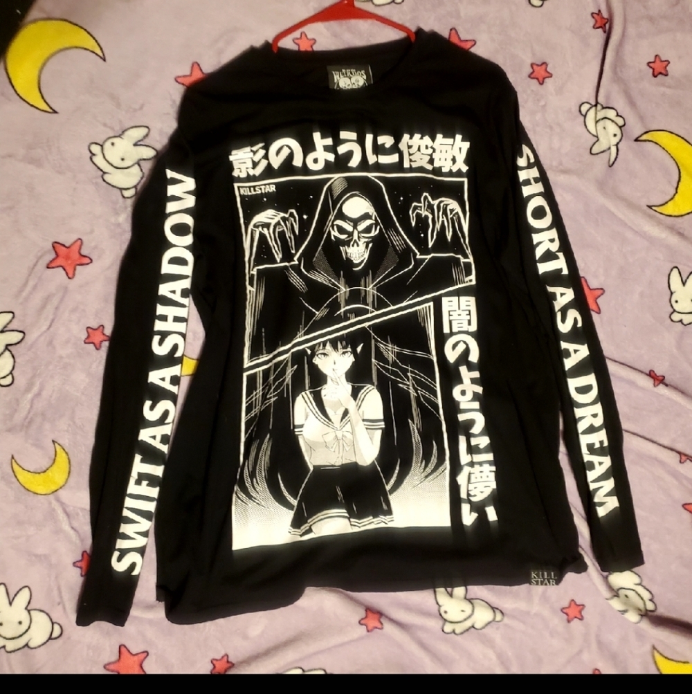 Killstar  Gothic Reaper Schoolgirl Top Hot Topic Dollskill Widow Blackcraft